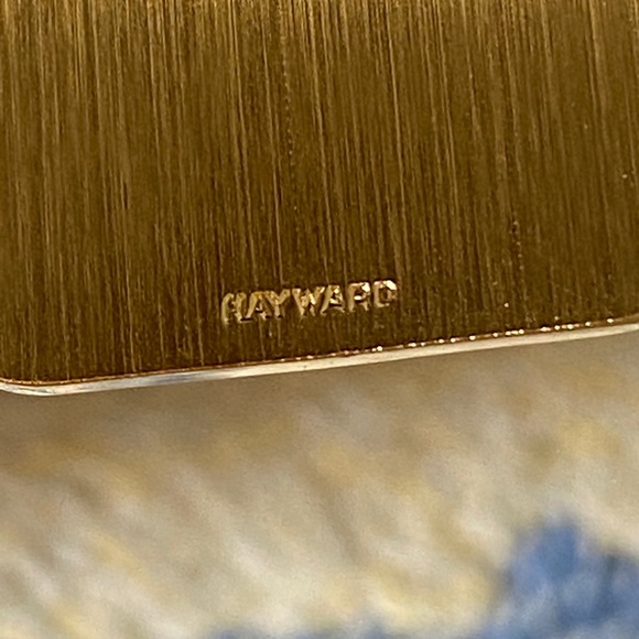 Gold Electroplate Keyring Satin Finish Rectangular - Picture 6 of 16